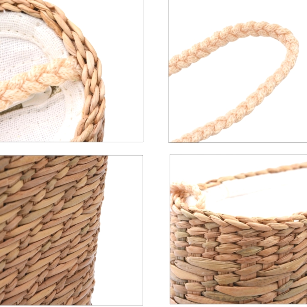 Eco Friendly Reed Handwoven Shoulder Bag with Nylon Handle (2.75x6.29x5.90) NWT - Picture 4 of 8